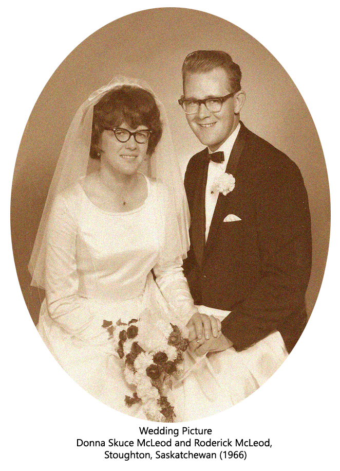 Donna and Rod wedding - Stoughton, Saskatchewan (1966) 